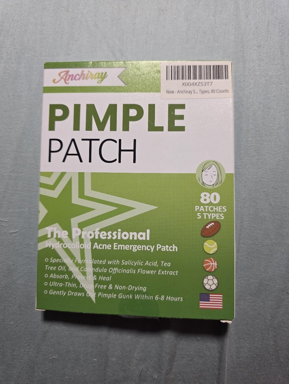 Anchiray Hydrocolloid Pimple Patches - 80 Count